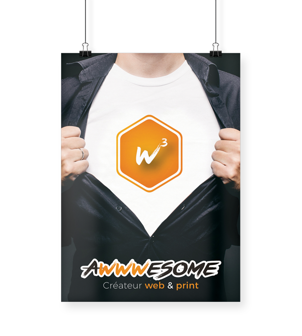 affiche awwwesome créateur web et print